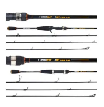 Vara Speed Way  2-6 lbs - 1.82M - 6 Passadores - Inteiriça - Cabo EVA - Albatroz - Ação Lenta