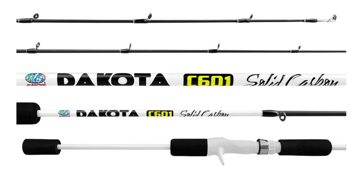 Vara Dakota 6-12LB - 1.8M - Carbono Maciça - Ação Rápida - Inteiriça - Cabo EVA -  Albatroz Imagem