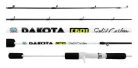 Vara Dakota 6-12LB - 1.8M - Carbono Maciça - Ação Rápida - Inteiriça - Cabo EVA -  Albatroz