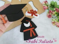 G1.789 Gabarito de Moldes  em MDF  Enfeite Formatura Pequeno - Foto 2