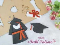 G1.789 Gabarito de Moldes  em MDF  Enfeite Formatura Pequeno - Foto 3