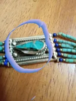 Colar Nepal - Prata & Pedras - Pequeno defeito - Foto 4