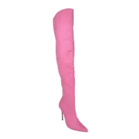 Bota Over the Knee Simaria Camurça Rosado com Numeração Especial em Promoção - Foto 3