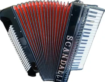 Acordeon Sanfona Scandalli  120 Baixos Preta