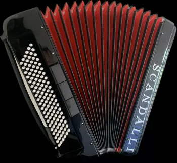 Acordeon Sanfona Scandalli  120 Baixos Preta - Foto 2