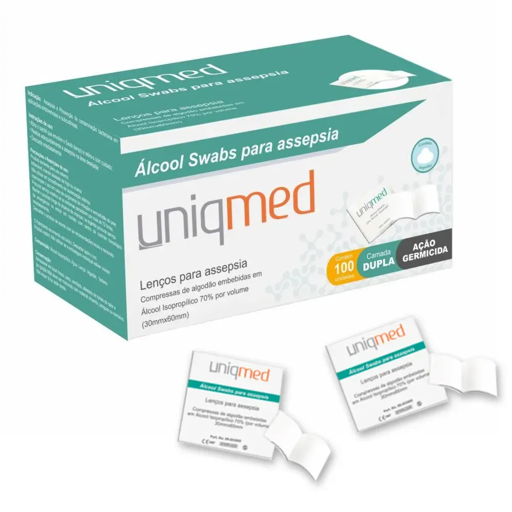 Álcool Swab Uniqmed Imagem