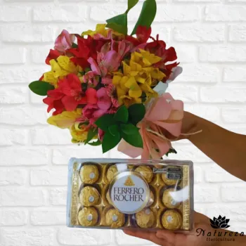  Buquê  Colorir com Ferrero Rocher  