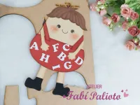 G1.793 Gabarito de Moldes  em MDF   Senhor Alfabeto 25cm