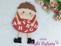 G1.793 Gabarito de Moldes  em MDF   Senhor Alfabeto 25cm - Foto 2