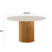 Mesa dara redonda 1.10x1.10 com 4 cadeiras madeira  - Foto 2