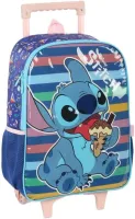 Mochila com rodas + lancheira original Stitch azul IC4132SC - Foto 4