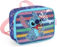 Mochila com rodas + lancheira original Stitch azul IC4132SC - Foto 7
