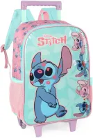 Mochila com rodas + lancheira original Stitch verde IC4132SC - Foto 3