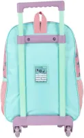 Mochila com rodas + lancheira original Stitch verde IC4132SC - Foto 5