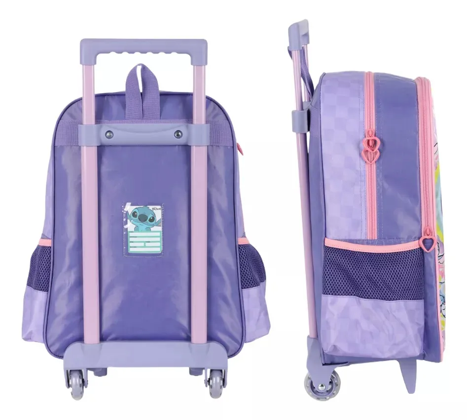 STICH Precious 15インチ 4本セット(2本)② Suprema Acessórios - Mochila com rodas + lancheira original Stitch