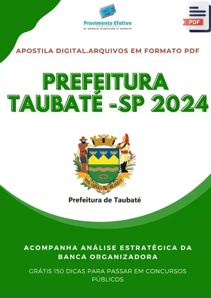 Apostila Pref Taubaté 2024 Fisioterapeuta Imagem