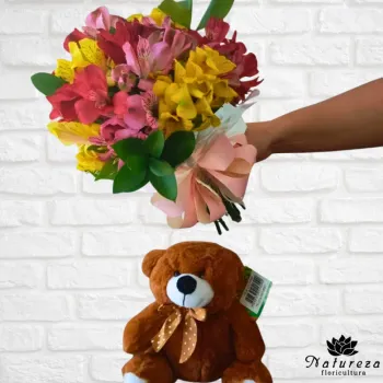  Buquê  Colorir com  urso 