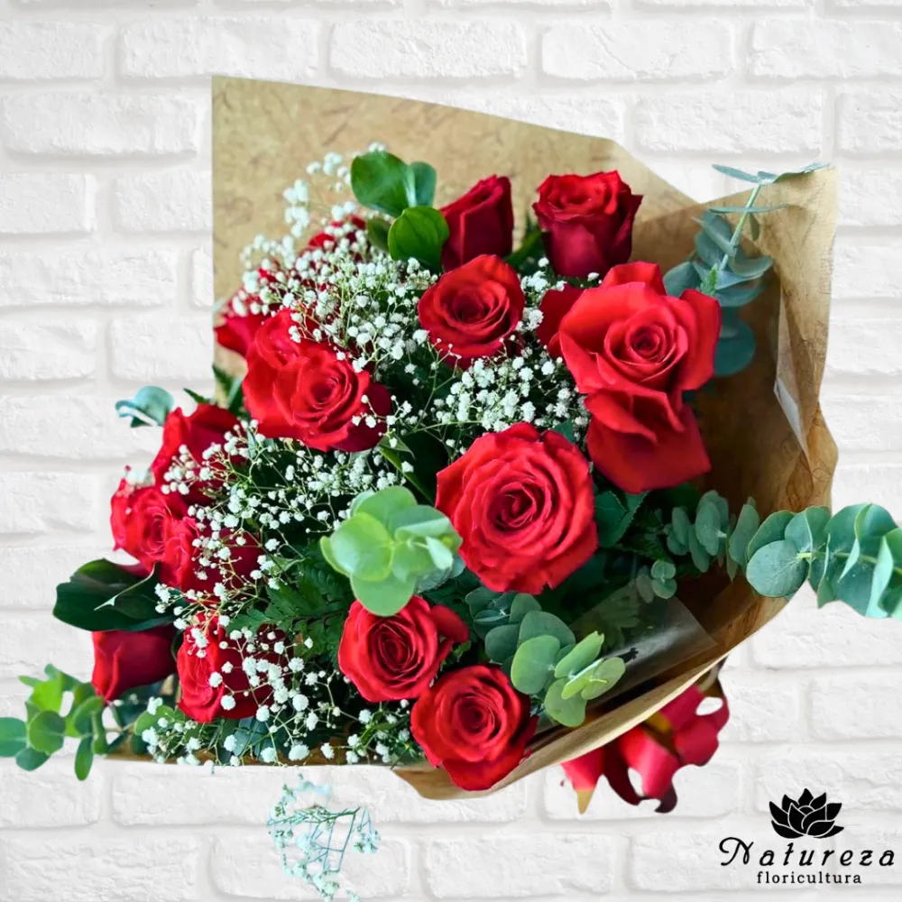 Buquê 18 Rosas  Importada 