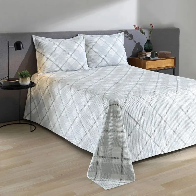  KIT COLCHA DOLHER PIQUET  MADRAS  Imagem