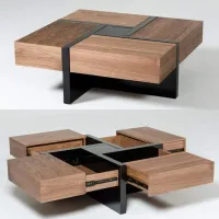 Mesa de centro Moshai com gavetas - Foto 2