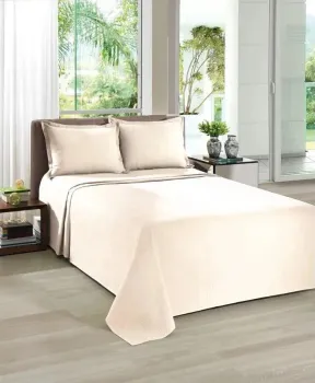 Kit Colcha  Döhler Piquet creme