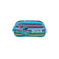 ESTOJO ESCOLAR LUXCEL DUPLO STITCH AZUL EI41534SC