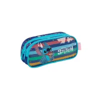 ESTOJO ESCOLAR LUXCEL DUPLO STITCH AZUL EI41534SC - Foto 2
