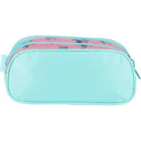 ESTOJO ESCOLAR LUXCEL DUPLO STITCH VERDE EI41534SC - Foto 5