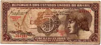 C111 - 5 Cruzeiros - Série 001 - Índio - Data: 1961 - BC