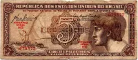 C111 - 5 Cruzeiros - Série 002 - Índio - Data: 1961 - R