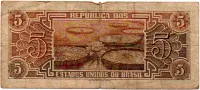 C111 - 5 Cruzeiros - Série 002 - Índio - Data: 1961 - R - Foto 2