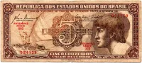 C111 - 5 Cruzeiros - Série 003 - Índio - Data: 1961 - BC