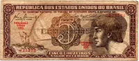 C111 - 5 Cruzeiros - Série 005 - Índio - Data: 1961 - R