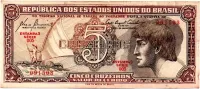 C111 - 5 Cruzeiros - Série 005 - Índio - Data: 1961 - MBC