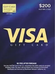 Gift card visa  cartão com saldo 