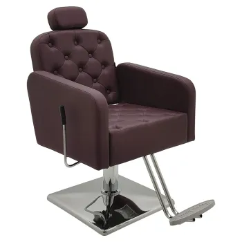 Poltrona Cadeira para salão, hidráulica e Reclinável, Glamour - Base Quadrada