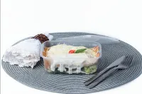 Pote Retangular Com Tampa 350ML GourMax 144UN - Foto 3