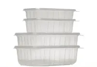 Pote Retangular Com Tampa 750ML GourMax 144UN - Foto 3