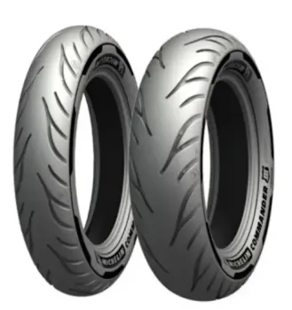 PNEUS MICHELIN COMMANDER 3 BLACKLINE 2011 A 2013 - 90/90-21 (Diant) e 150/80-16 (Tras)