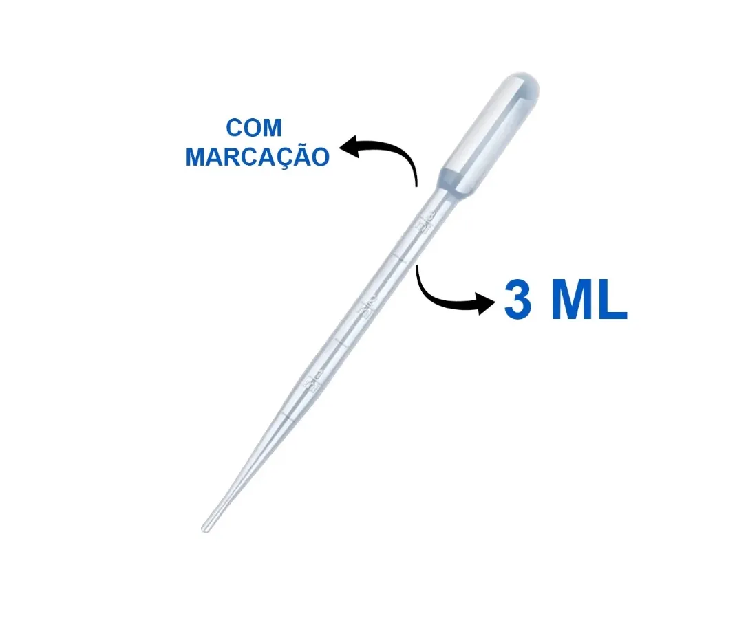 Pipeta Pasteur Plástica 3ml Pacote