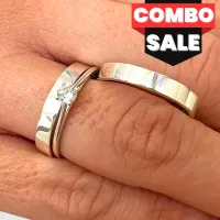 Combo Par de alianças plano  + Anel aparador - CAP300 - Foto 3