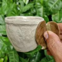 Xícara philodendron hederaceum (xic 7cm diâmetro - pires 9cm diâmetro) - Foto 3