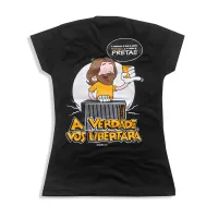 Baby look Caixa Preta e Copo Amarelo