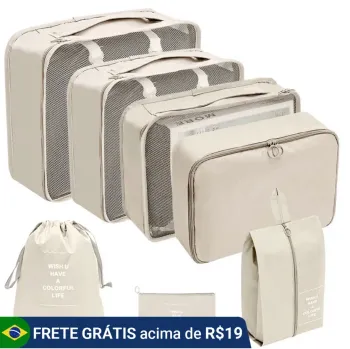 Kit 7 Pecas Bolsa Organizadoras - Foto 2