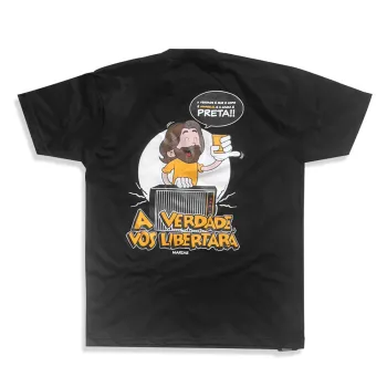 Camiseta Caixa Preta e Copo Amarelo