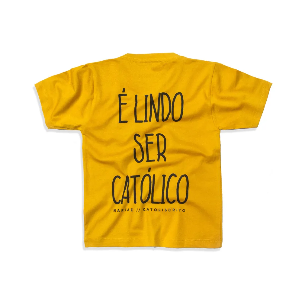 Camiseta Infantil É Lindo Ser Católico