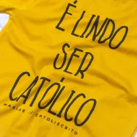 Camiseta Infantil É Lindo Ser Católico - Foto 2