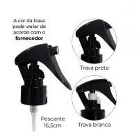 Frasco de Vidro Âmbar Valvula Spray Mini Gatilho - Foto 3