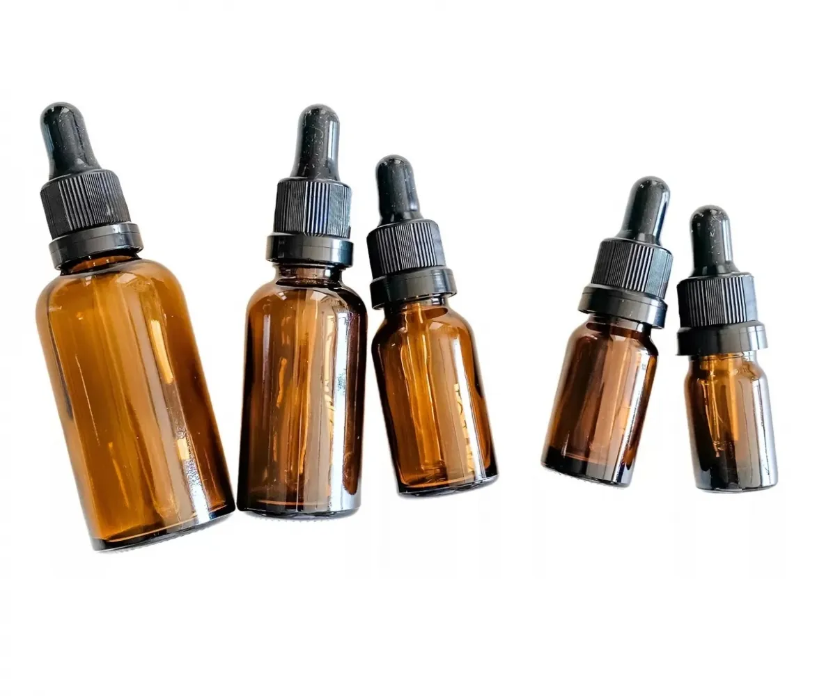 Frasco Conta Gotas de Vidro Âmbar Tampa Lacre 