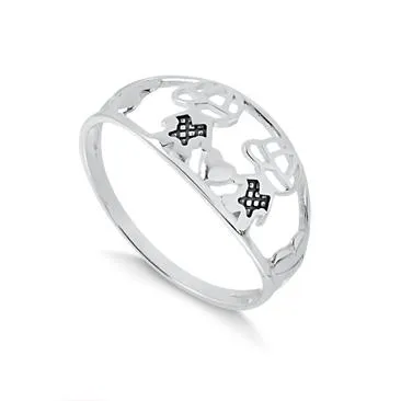 Anel de prata alta meninos - 270197